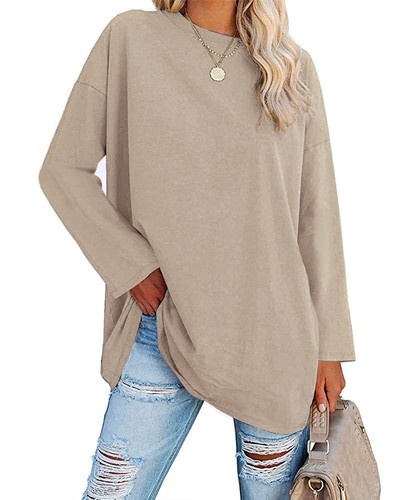 Damen langarmshirt oversize - damen,