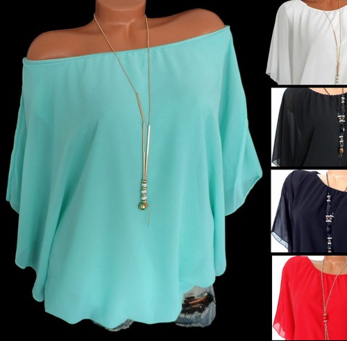 Chiffon tunika bluse - tunika, shirt